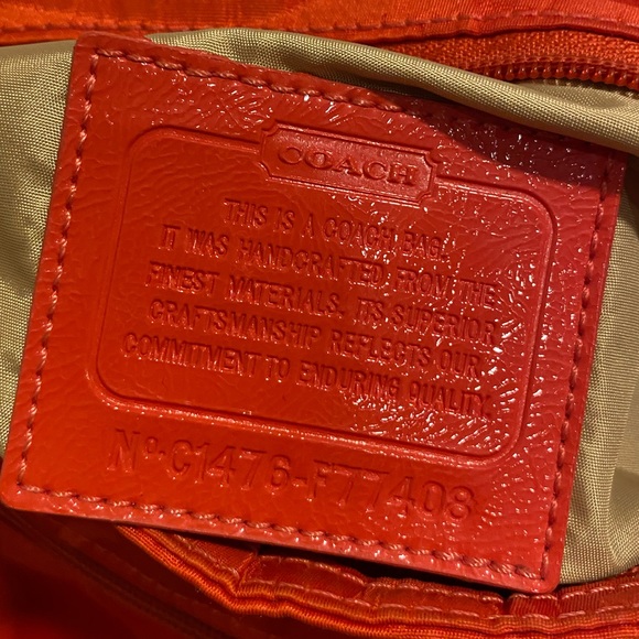 Coach Red Monogrammed Crossbody Bag See Descript / Photos - Picture 11 of 12